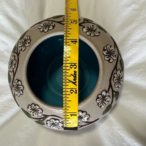 Pigeon Forge TN Pottery 2 Pieces Mini Pitcher and Small Bowl~ Dogwood Aqua. - Picture 6 of 8